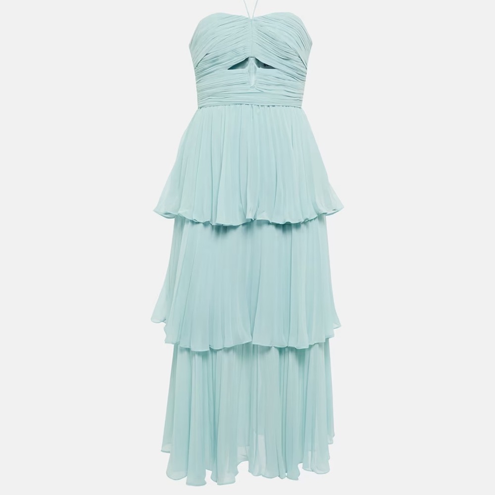 Self-Portrait cutout halter neck midi dress
